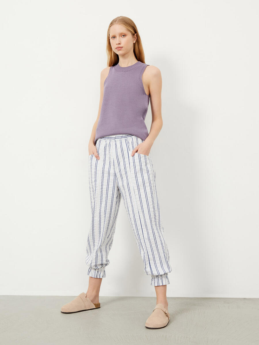 Lacivert Regular Fit Pamuklu Pantolon - 2