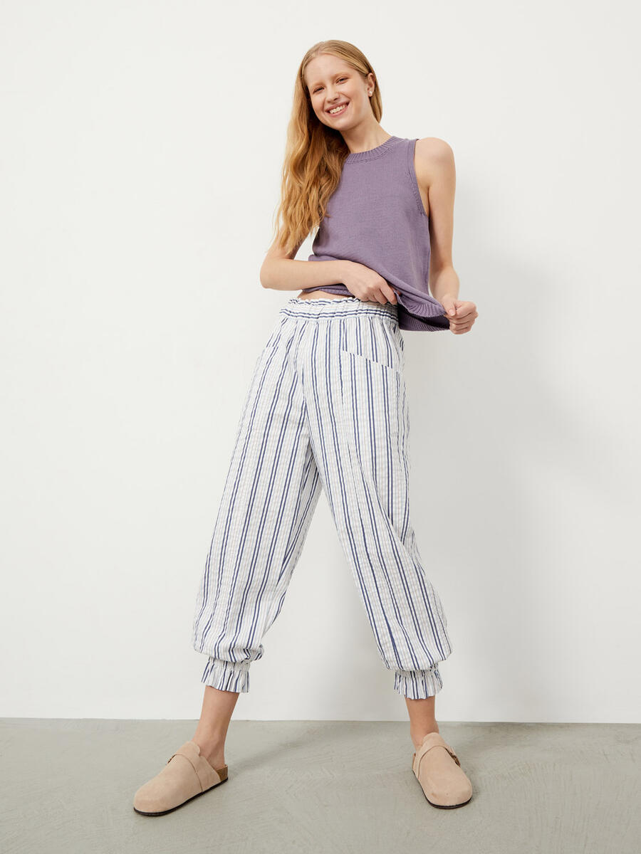 Lacivert Regular Fit Pamuklu Pantolon - 4
