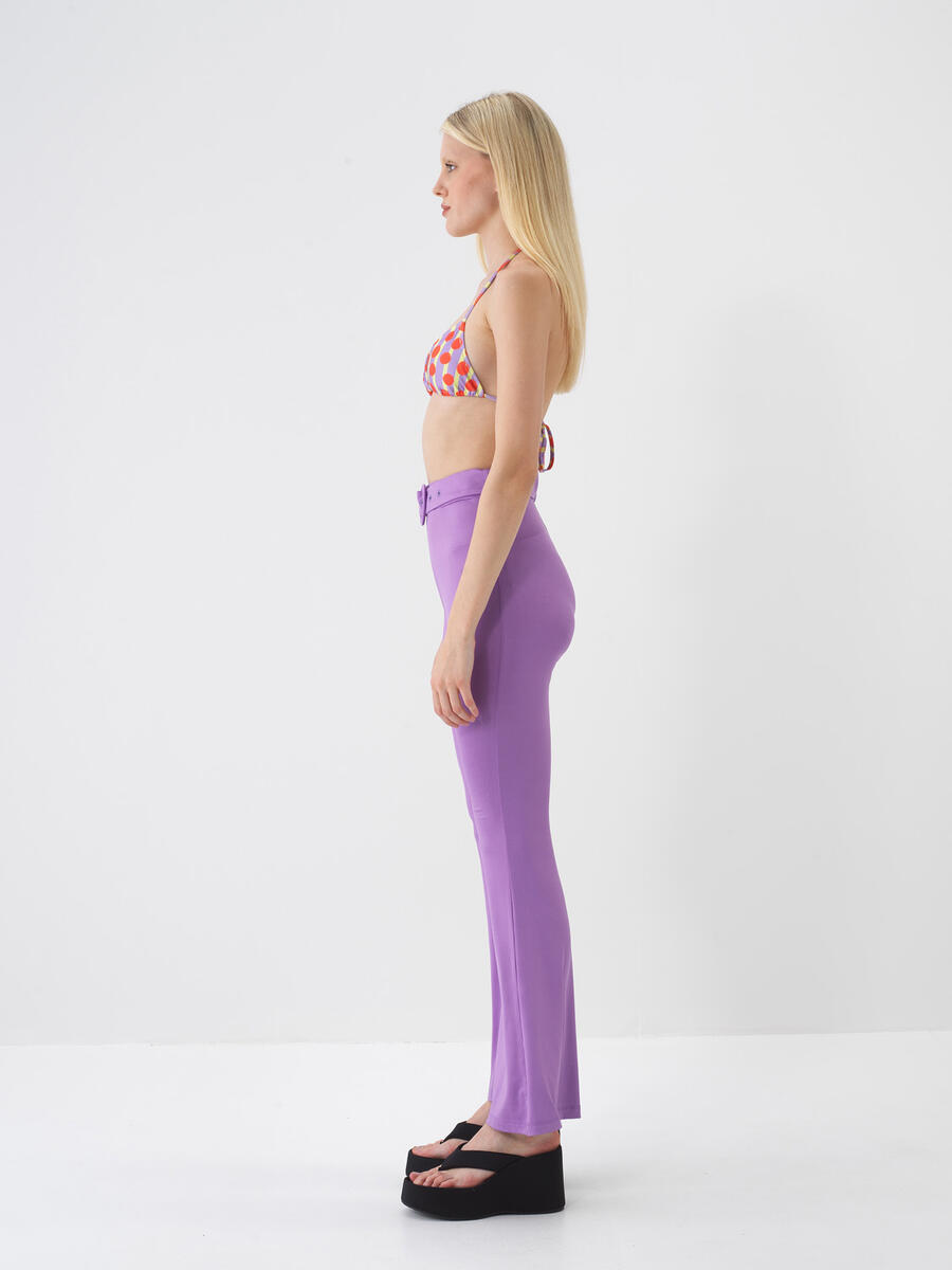 Lila Regular Fit Pantolon - 4
