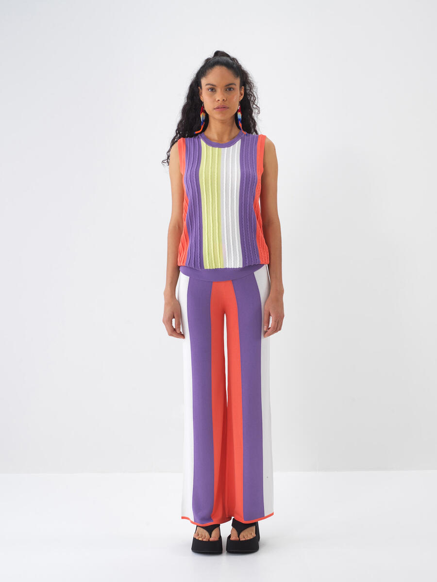 Lila Regular Fit Pantolon