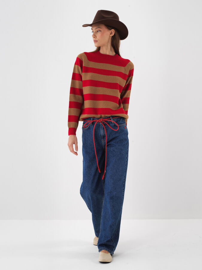 Mavi Pamuk Dokulu Regular Fit Pantolon - Xint