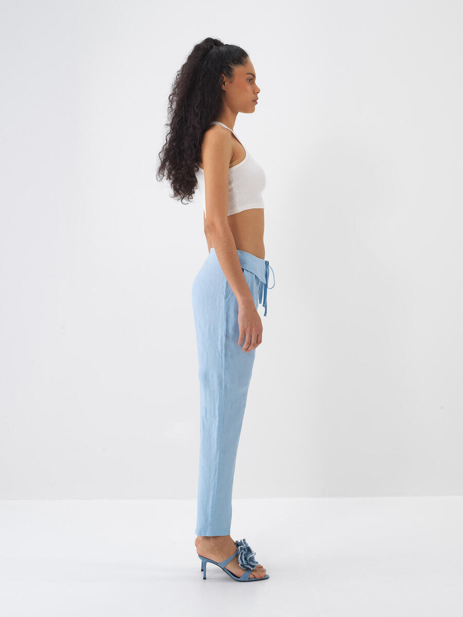 Mavi Regular Fit Keten Pantolon - 3