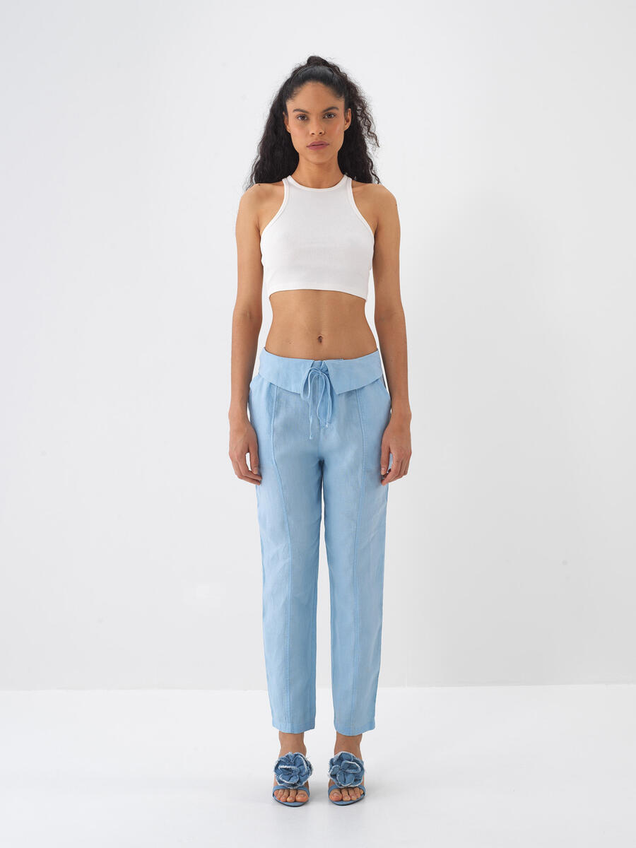 Mavi Regular Fit Keten Pantolon - 2