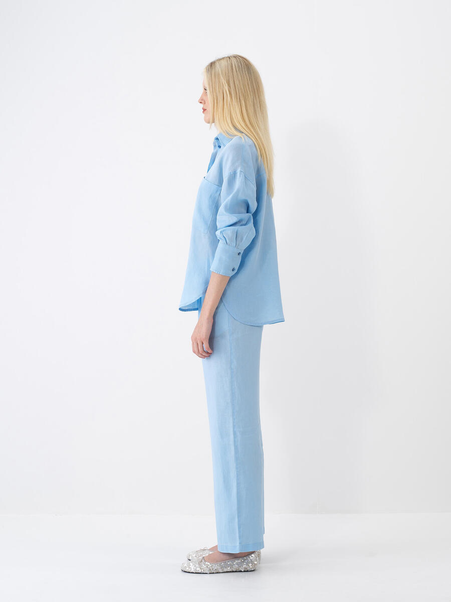 Mavi Regular Fit Keten Pantolon - 4