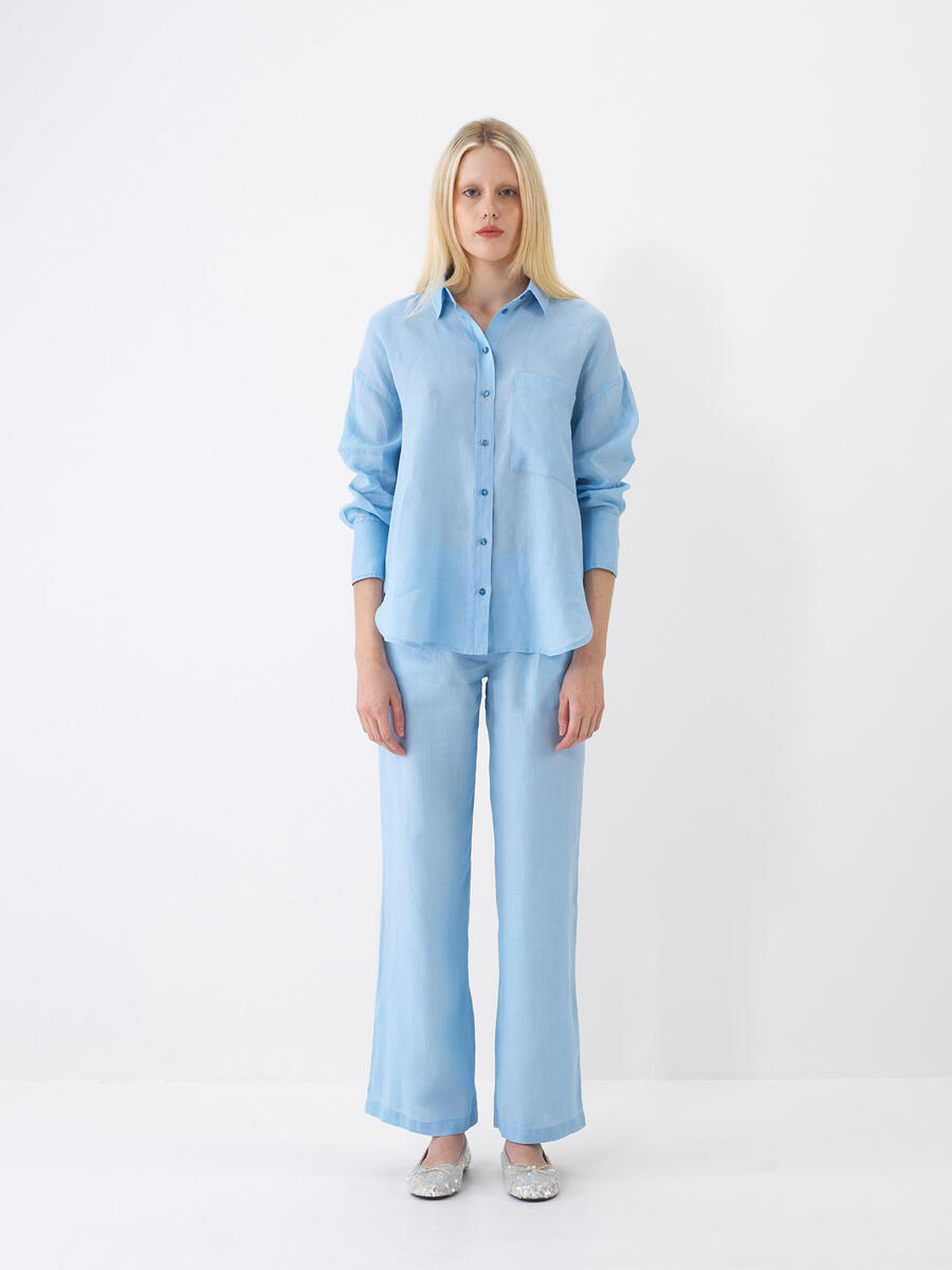 Mavi Regular Fit Keten Pantolon - 2