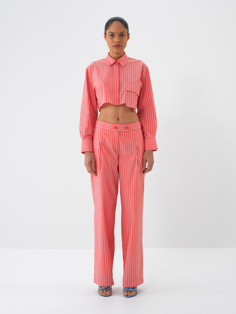 Nar Çiçeği Regular Fit Pamuklu Pantolon