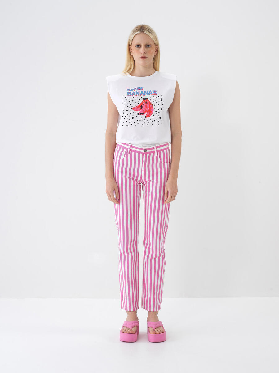 Pembe Regular Fit Pamuklu Pantolon