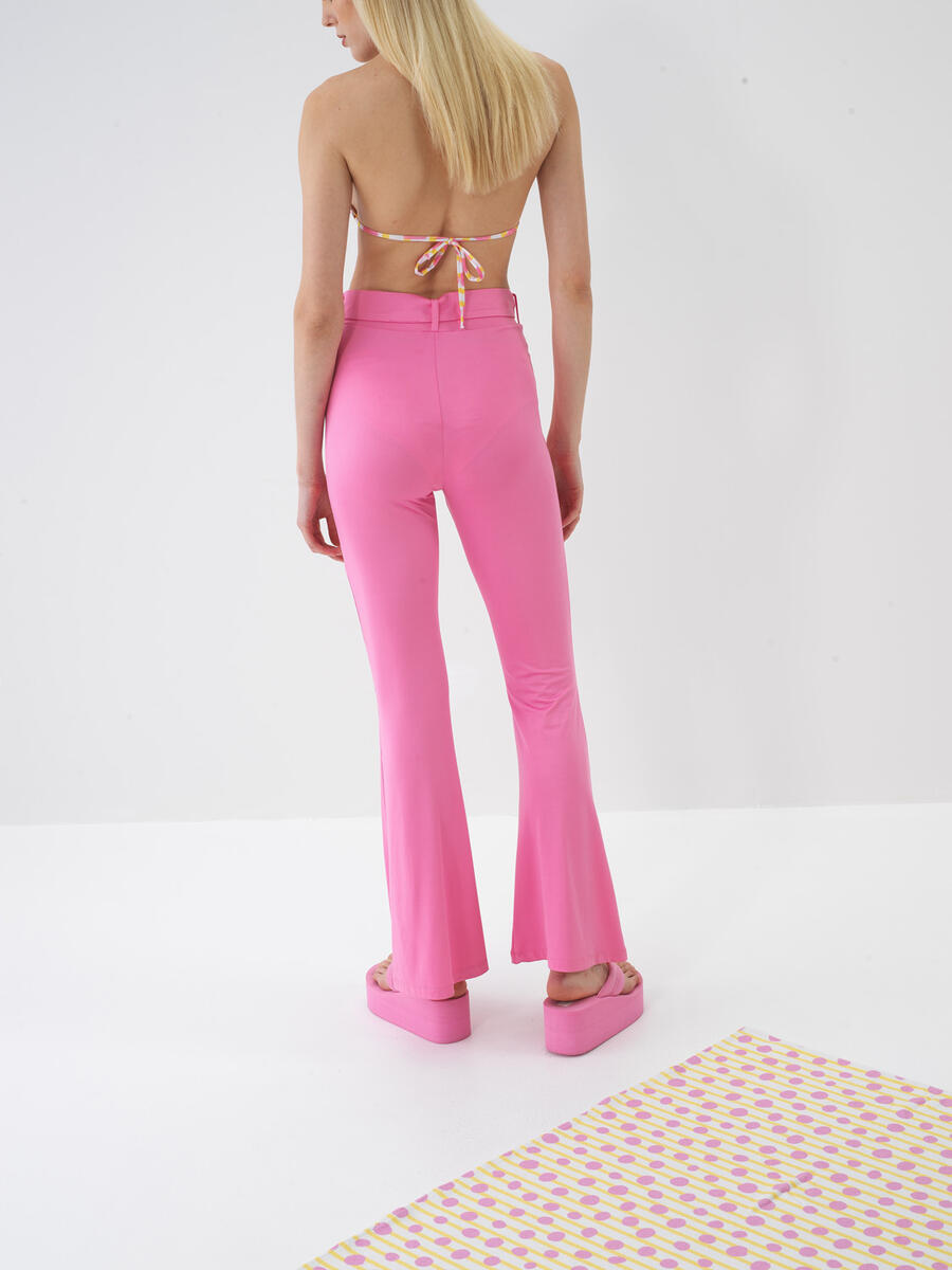 Pembe Regular Fit Pantolon - 4
