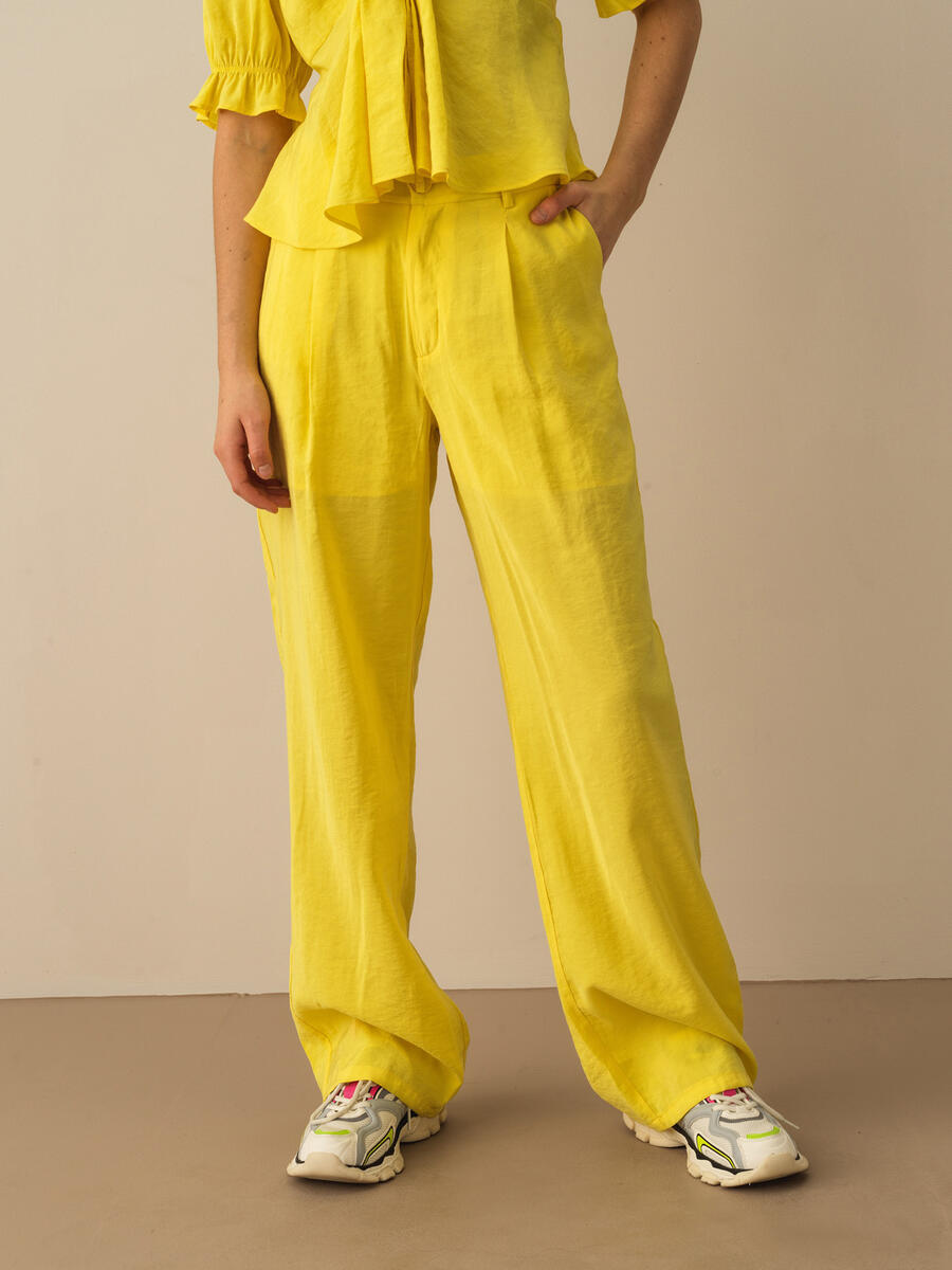 Sarı Oversize Modal Pantolon