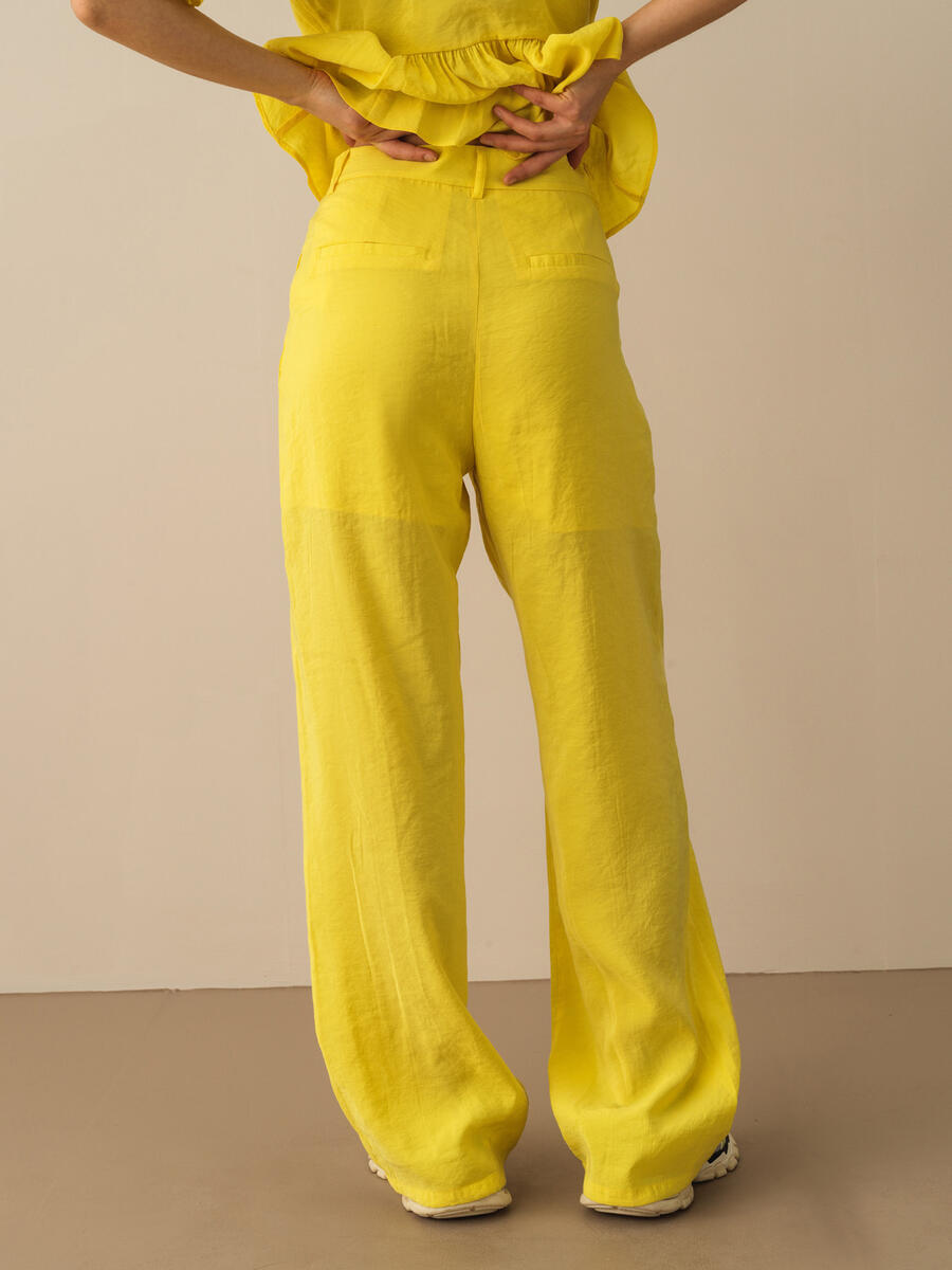 Sarı Oversize Modal Pantolon - 3