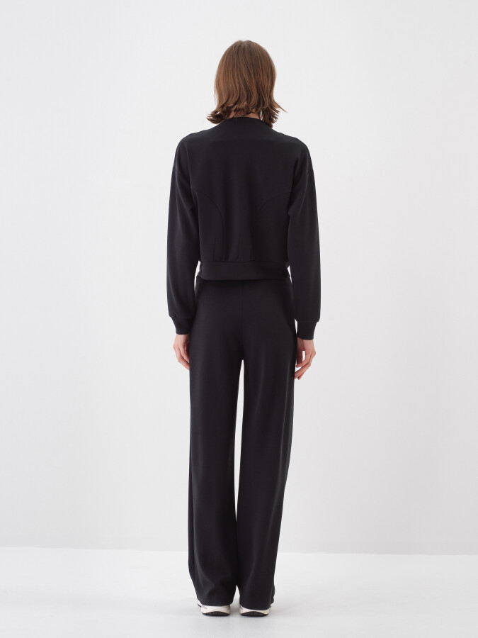 Siyah Oversize Modal Pantolon - Xint