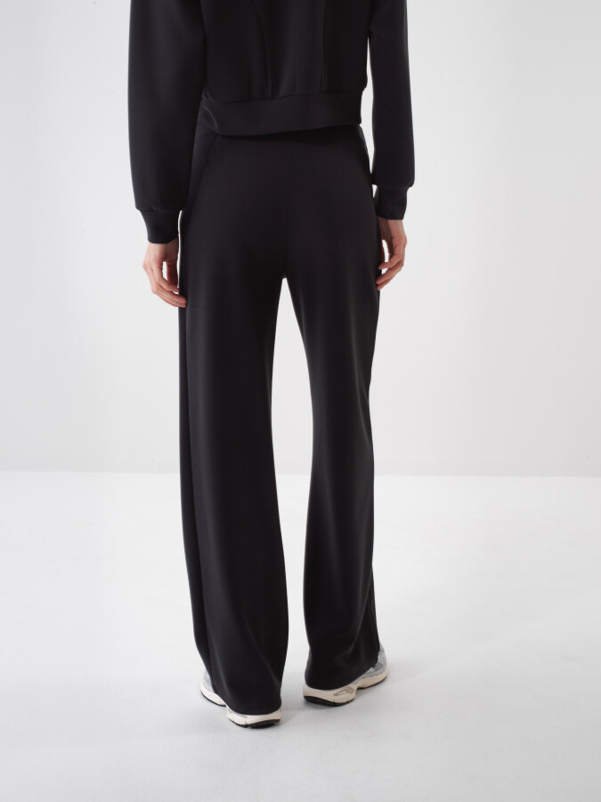 Siyah Oversize Modal Pantolon - Xint