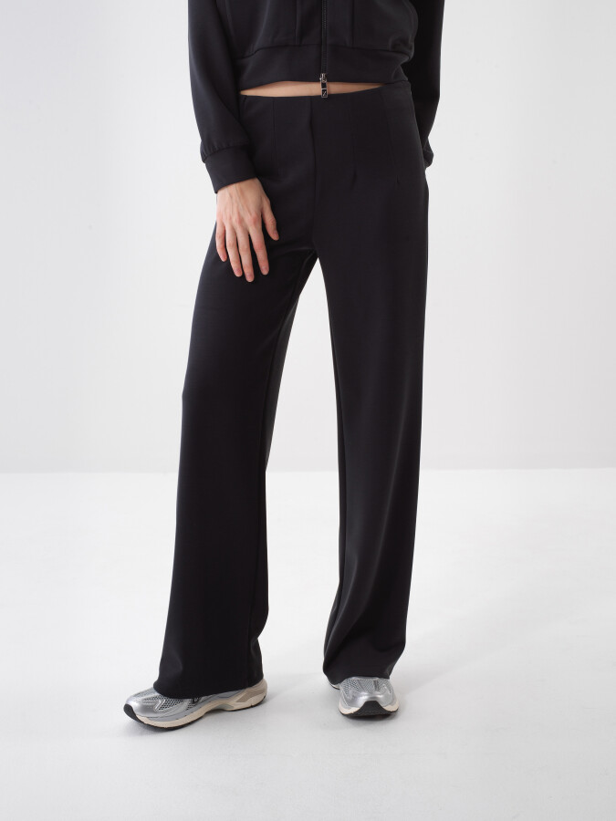 Siyah Oversize Modal Pantolon - Xint