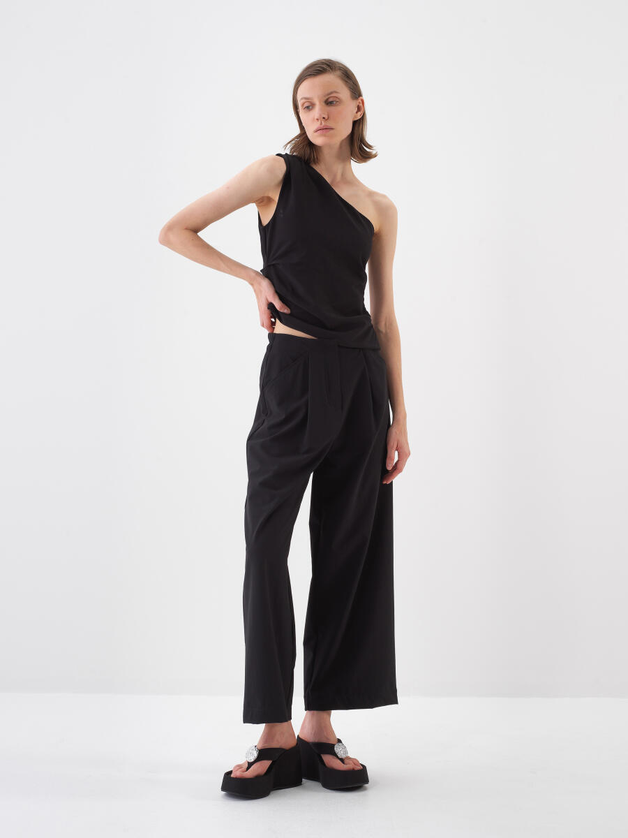 Siyah Oversize Pantolon - 3