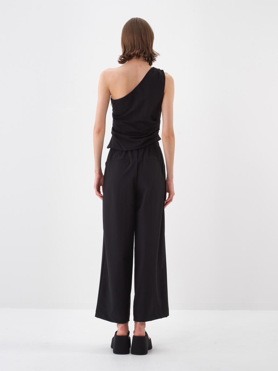 Siyah Oversize Pantolon - 6