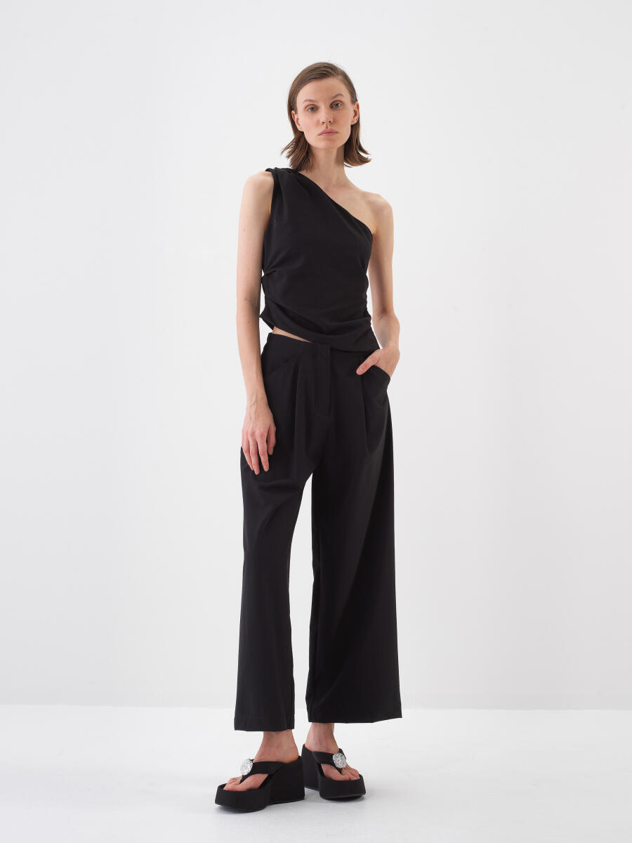 Siyah Oversize Pantolon - 2