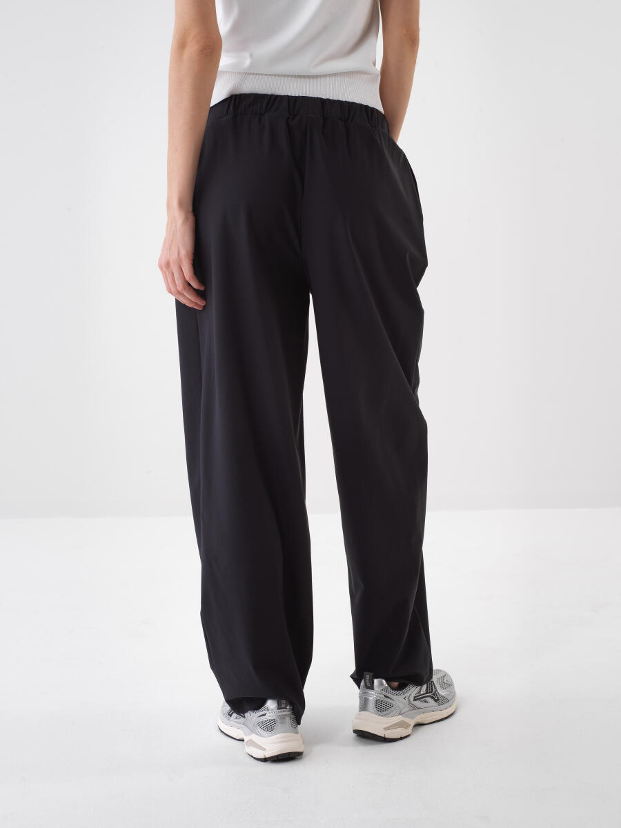 Siyah Oversize Pantolon - 4