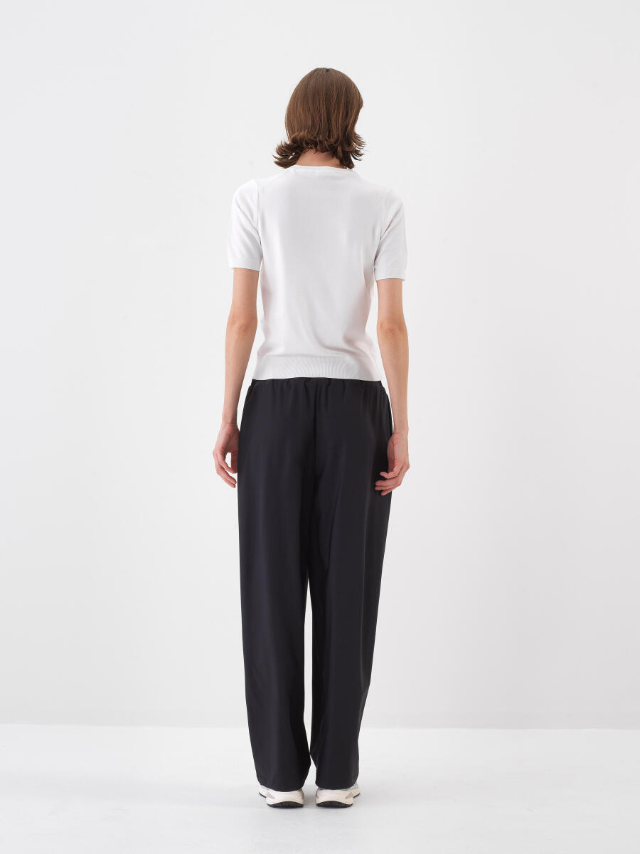Siyah Oversize Pantolon - 5