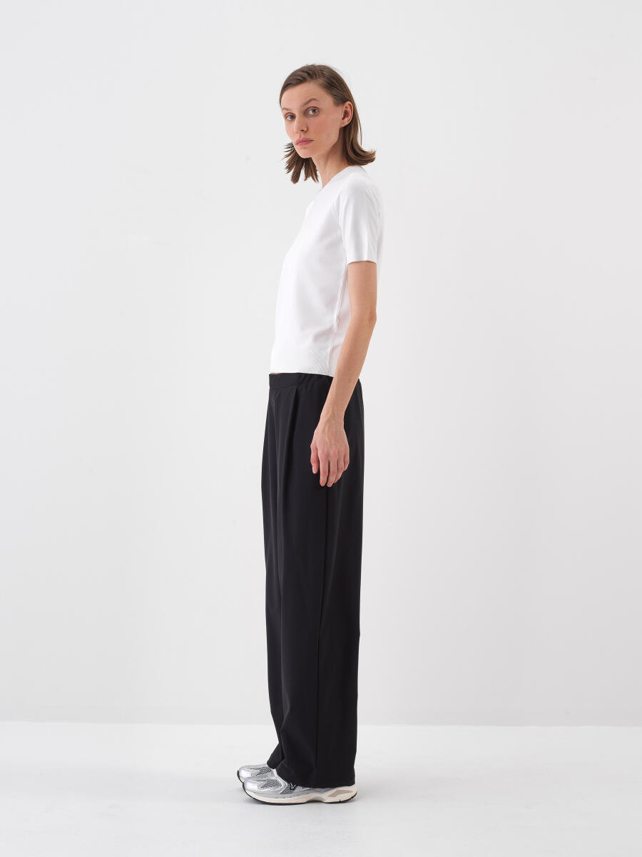 Siyah Oversize Pantolon - 3
