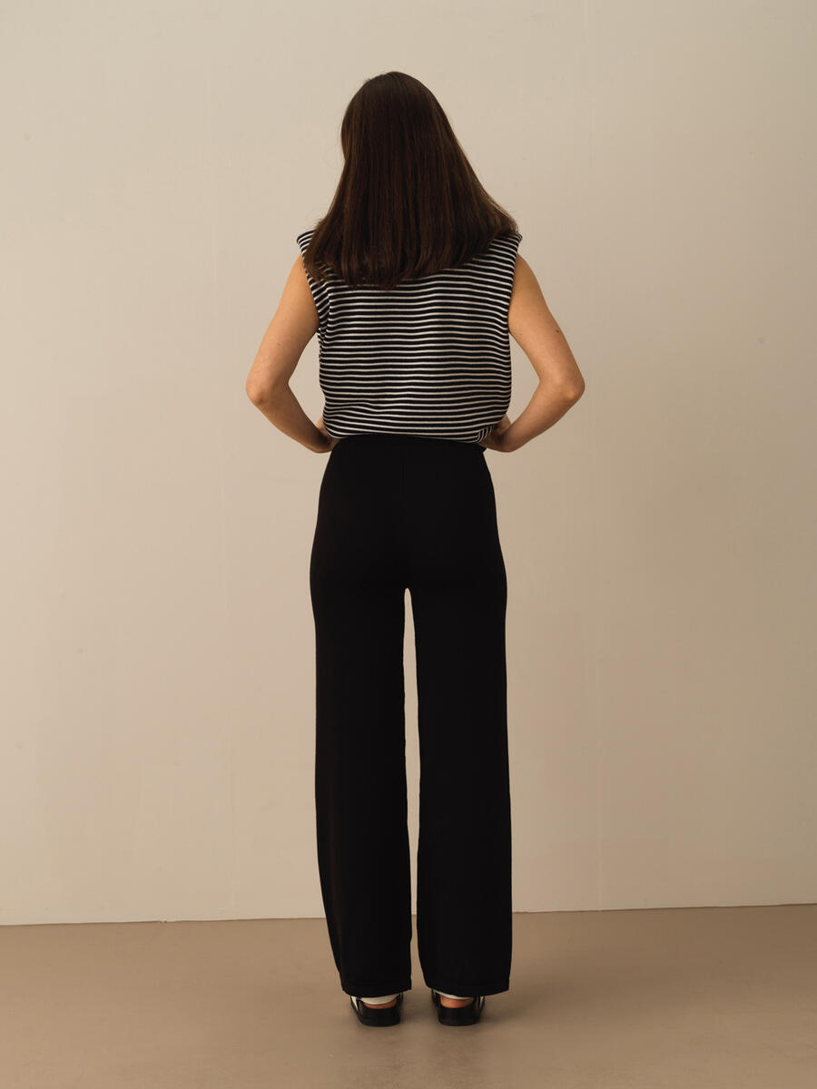 Siyah Regular Fit Pamuklu Pantolon - 4