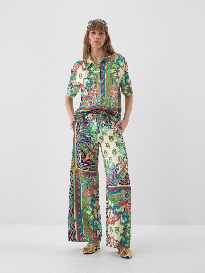 Yeşil Oversize Pantolon - Xint