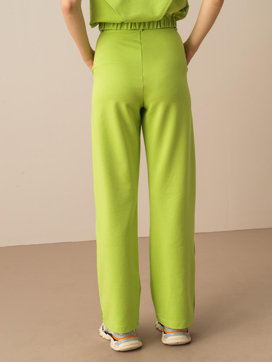 Yeşil Regular Fit Pamuklu Pantolon - 3