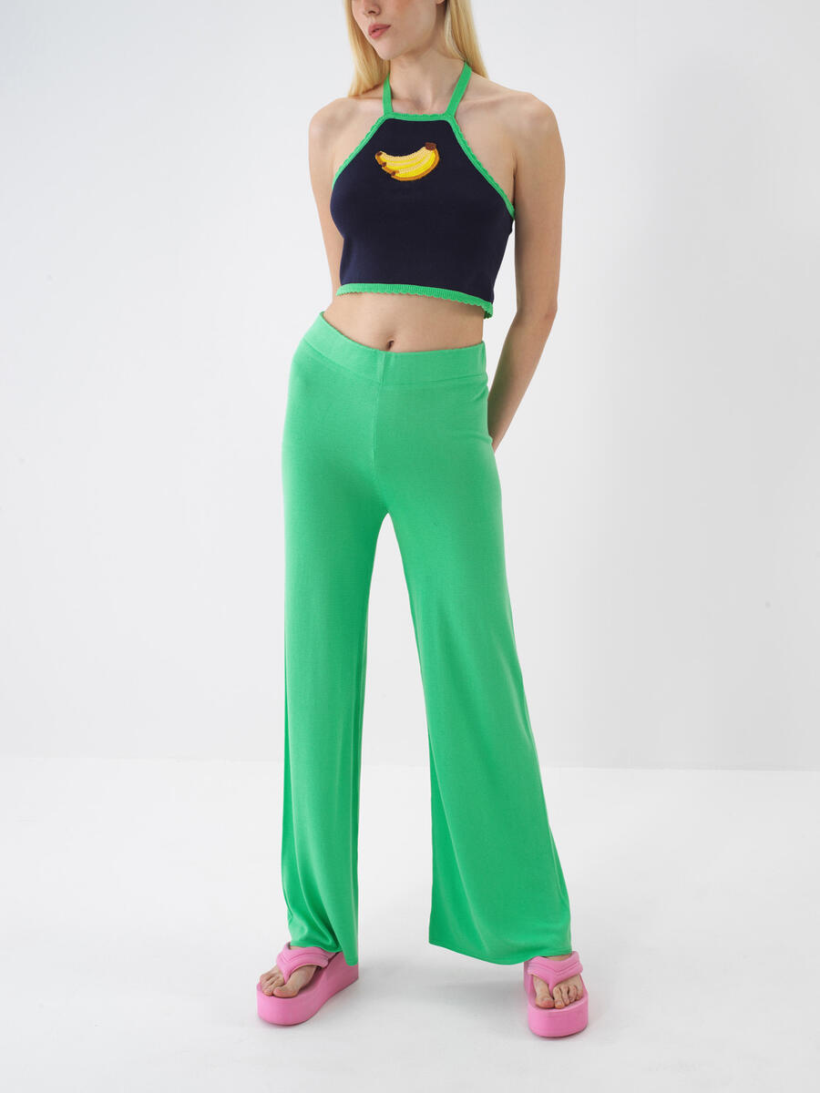 Yeşil Regular Fit Pantolon