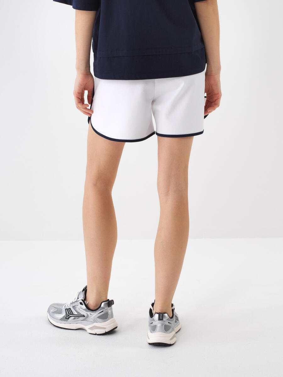 Beyaz Regular Fit Pamuklu Şort - 4