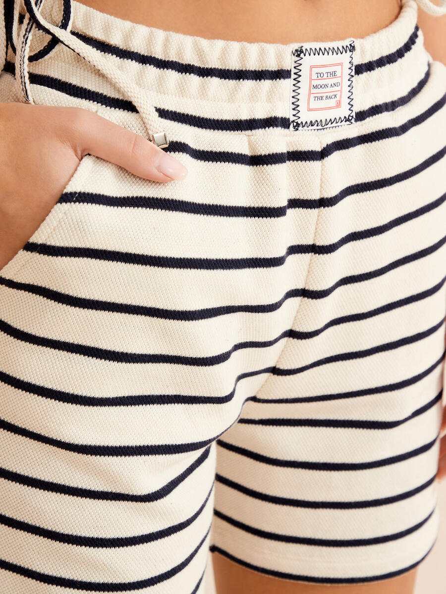 Lacivert Regular Fit Pamuklu Şort