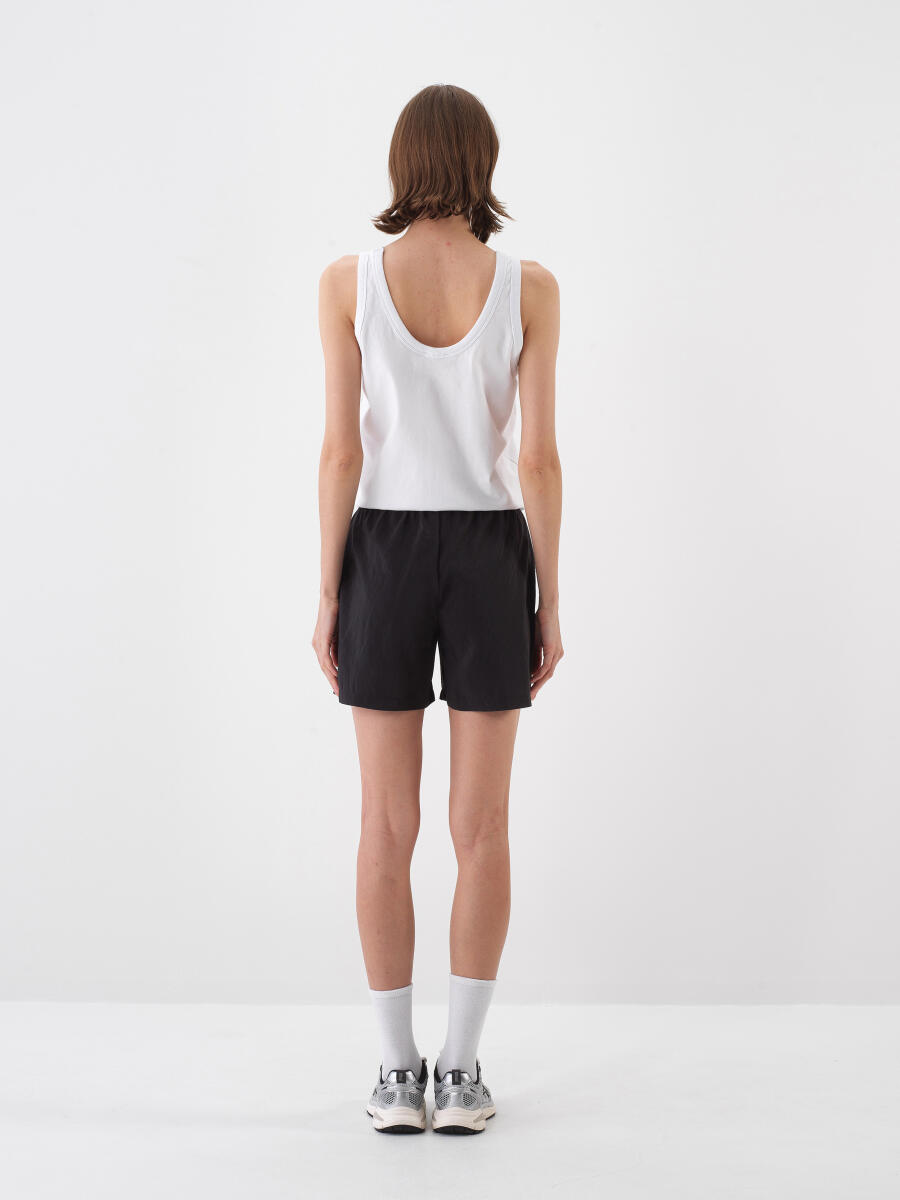 Siyah Oversize Şort - 4