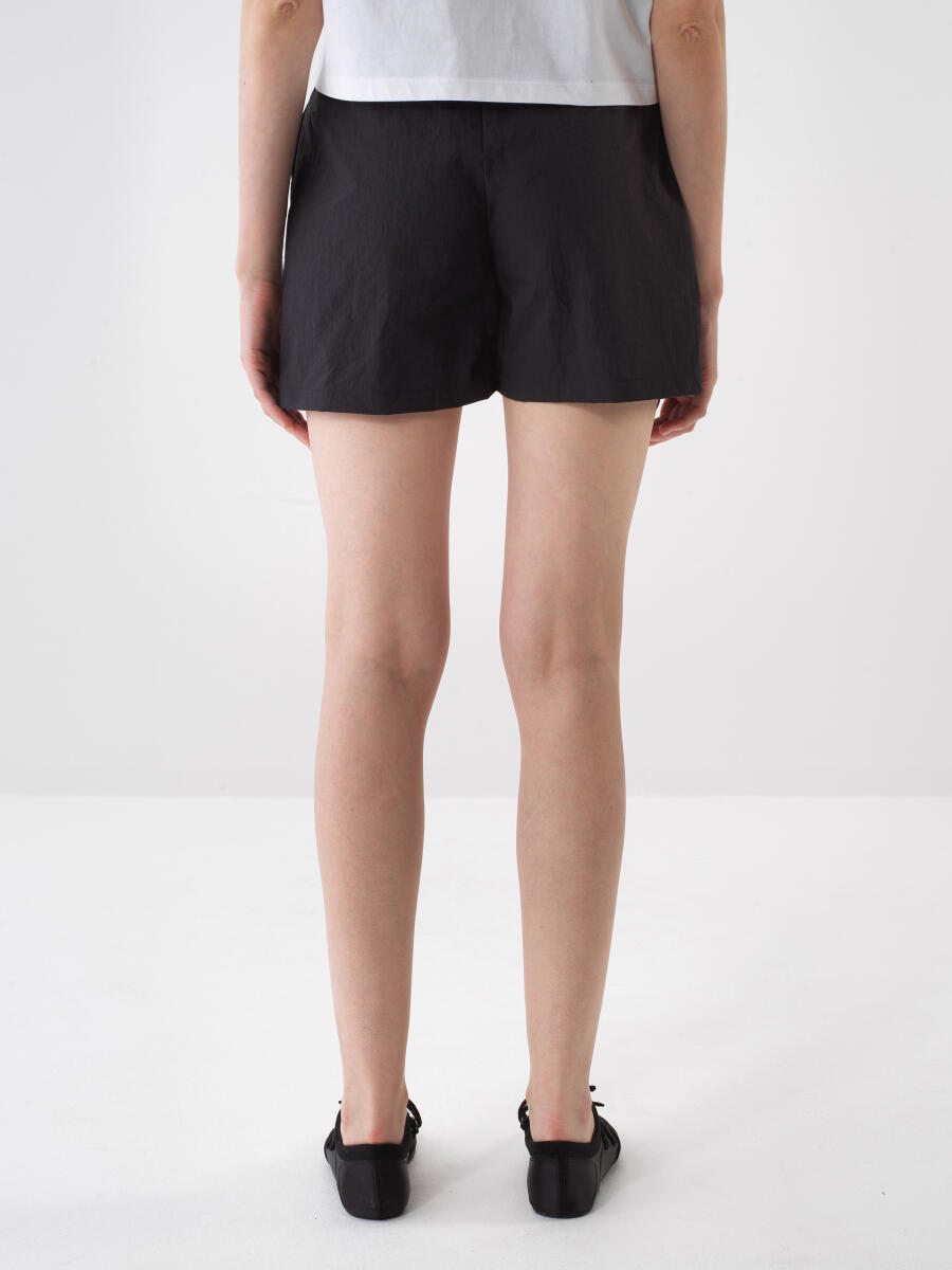 Siyah Oversize Şort - 4