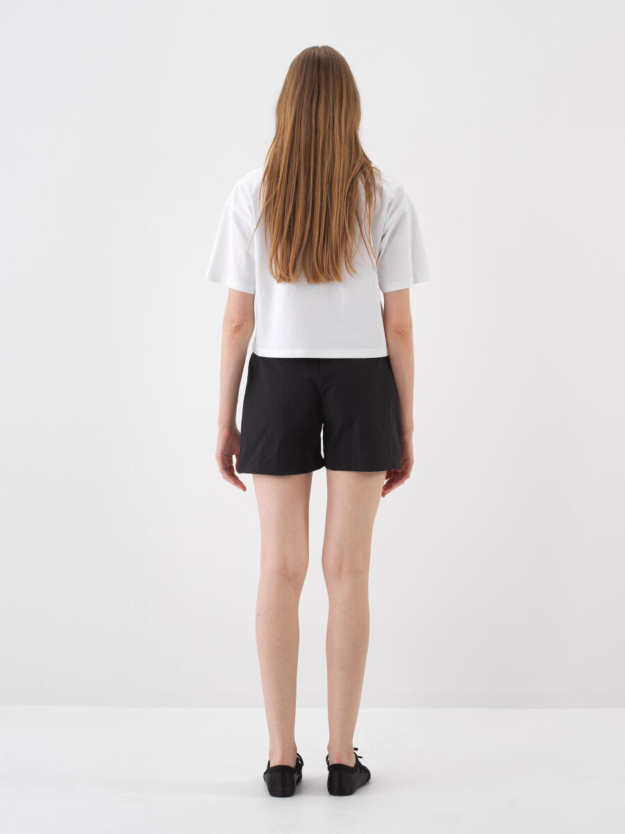 Siyah Oversize Şort - 5