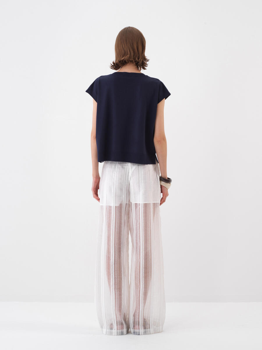 Lacivert Oversize Süveter - 7