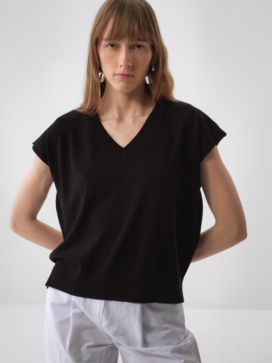 Siyah Oversize Süveter