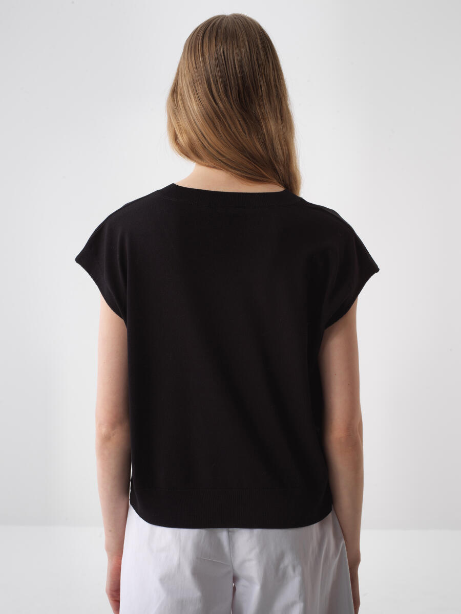 Siyah Oversize Süveter - 4