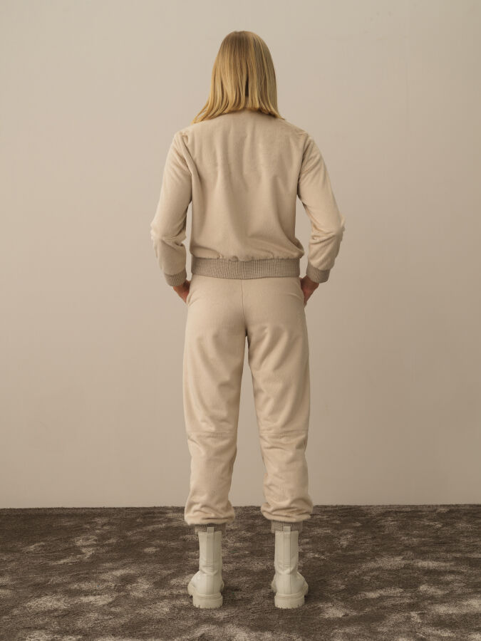 Bej Formunu Koruyan Oversize Sweat Pantolon - Xint