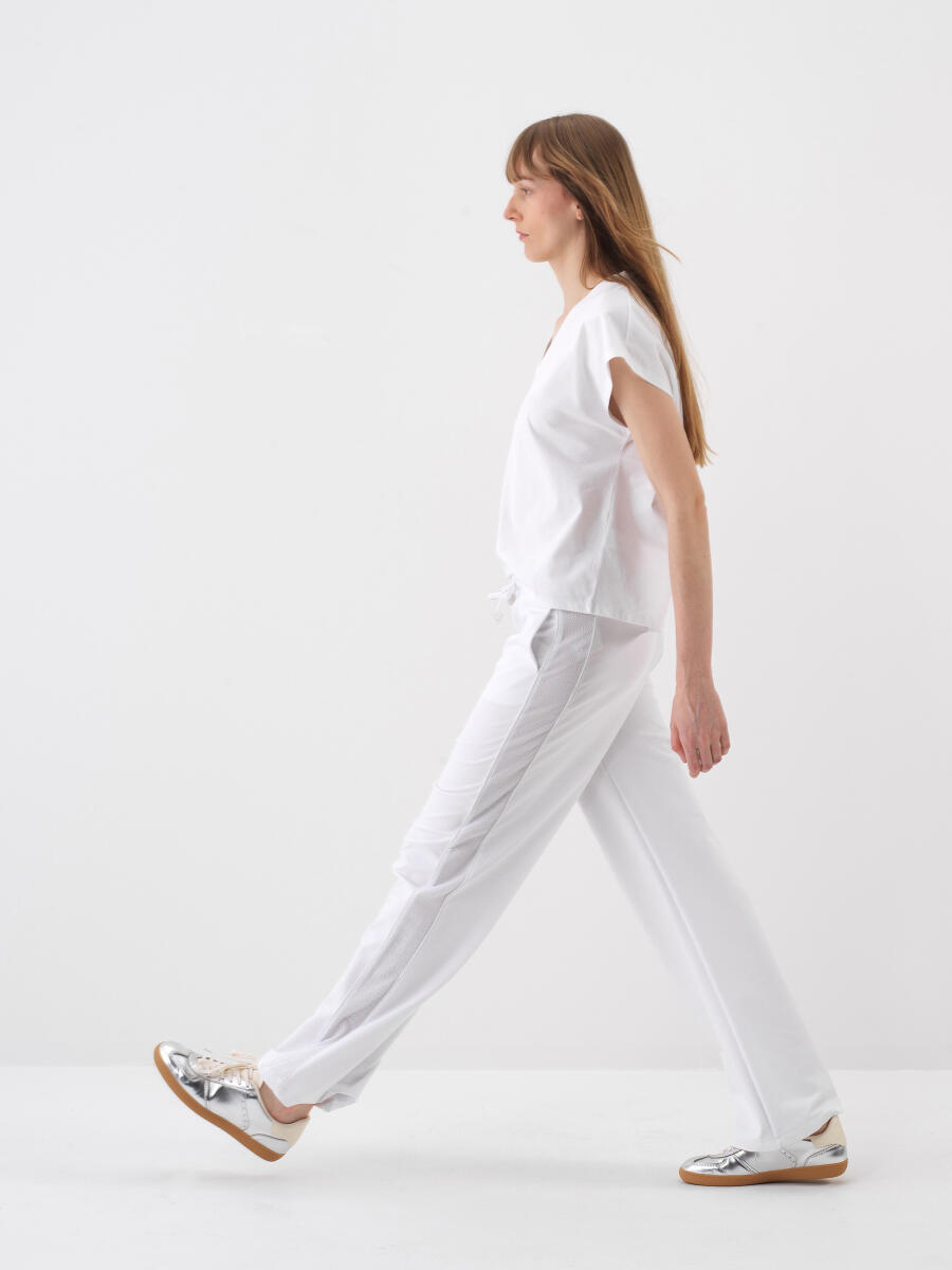 Beyaz Oversize Pamuklu Sweat Pantolon - 3