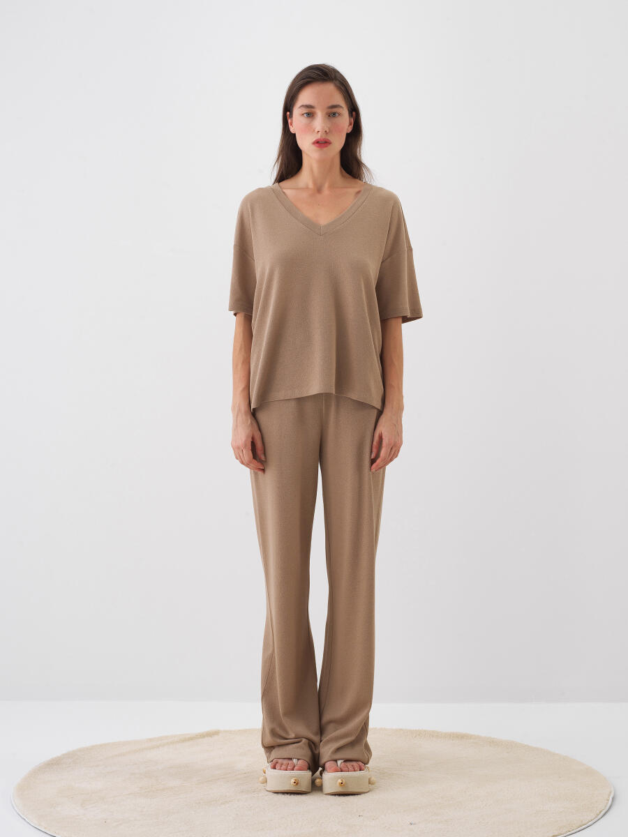 Camel Oversize Pamuklu Sweat Pantolon - 4