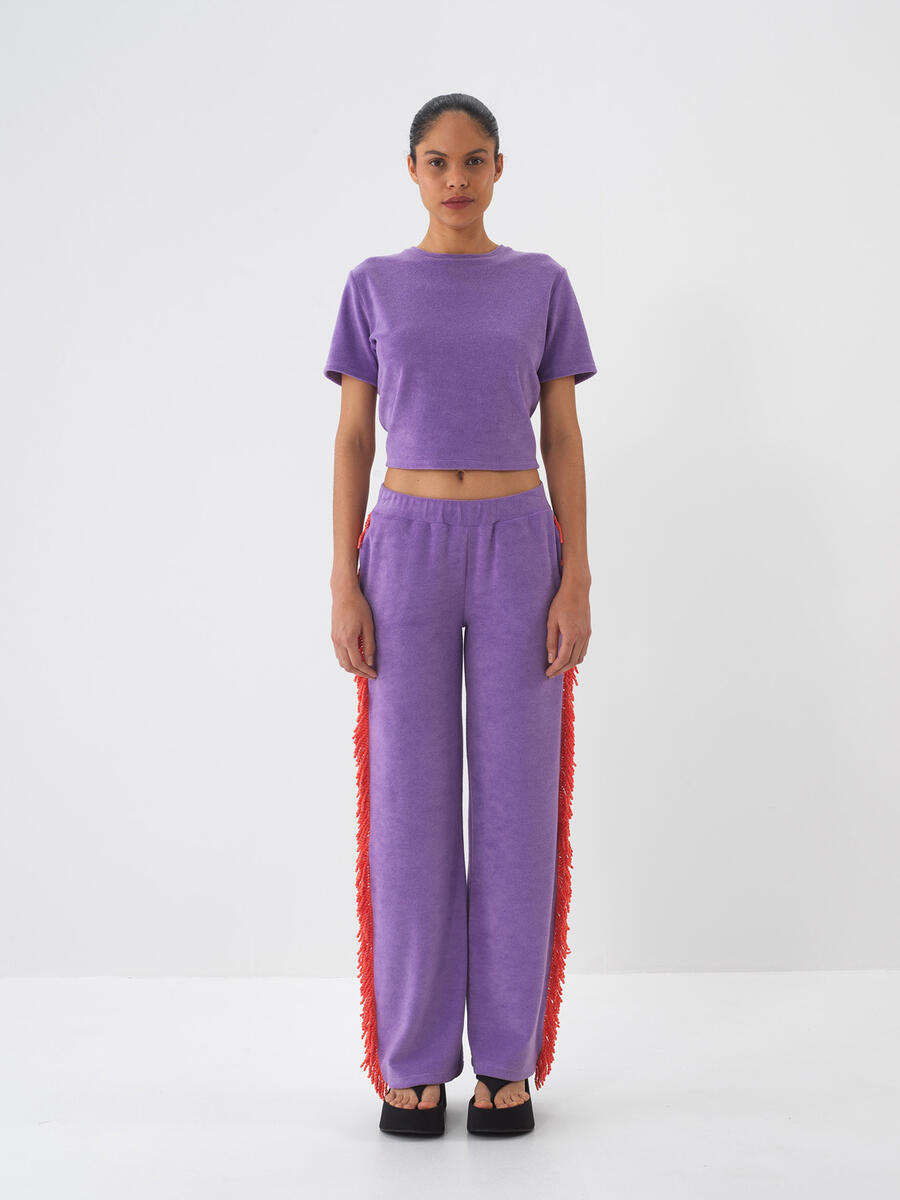 Lila Regular Fit Pamuklu Sweat Pantolon