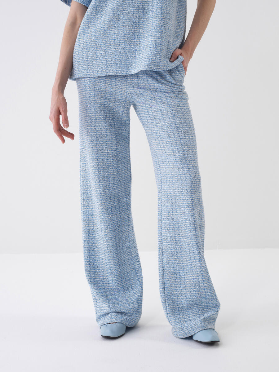 Mavi Oversize Pamuklu Sweat Pantolon