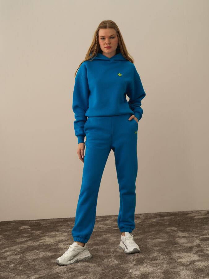 Mavi Pamuk Dokulu Regular Fit Sweat Pantolon - Xint