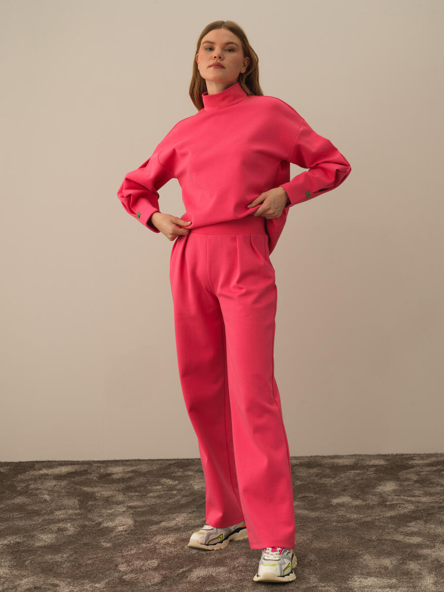 Pembe Oversize Sweat Pantolon - 2