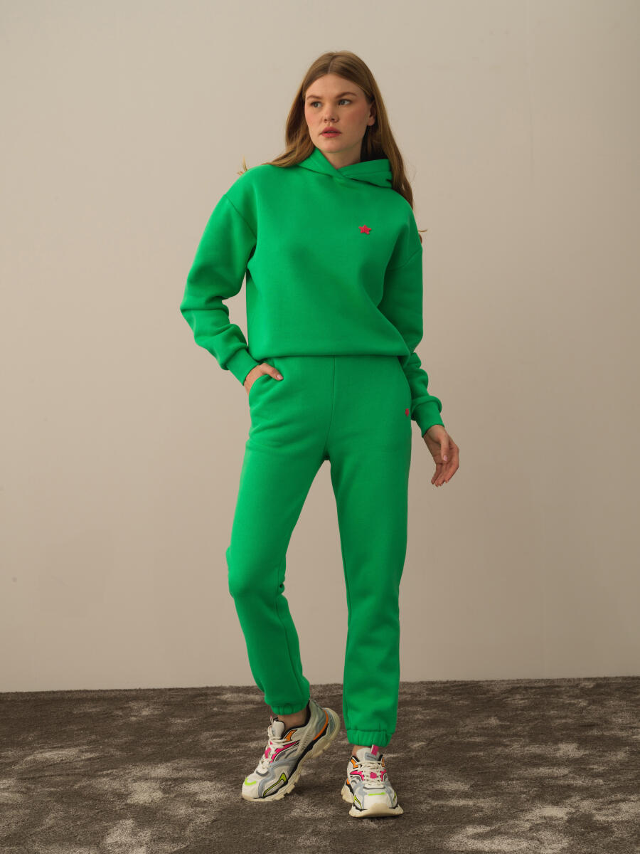 Yeşil Basic Sweat Pantolon - 2