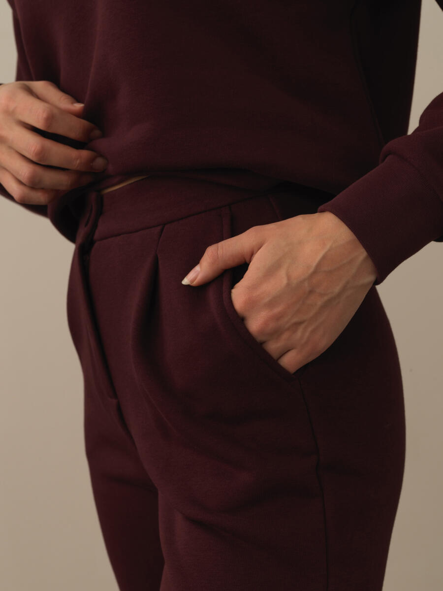 Bordo Regular Fit Sweat Pantolon - 3