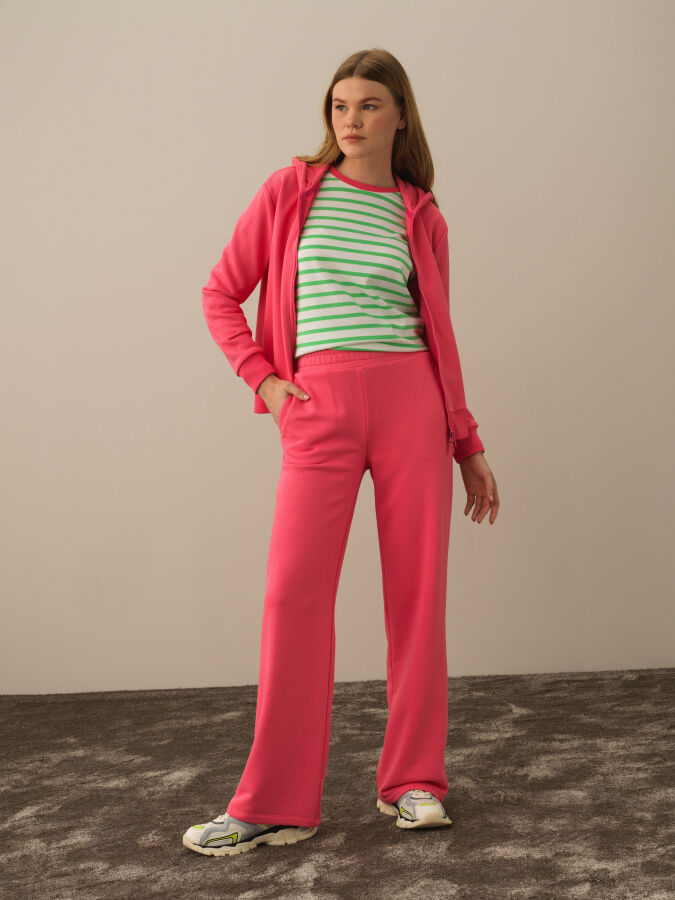 Pembe Pamuk Dokulu Regular Fit Sweat Pantolon - Xint