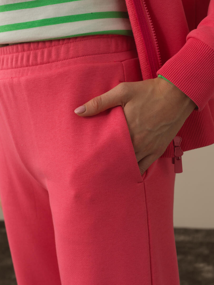 Pembe Pamuk Dokulu Regular Fit Sweat Pantolon - 3