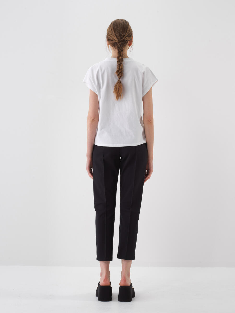 Siyah Regular Fit Pamuklu Sweat Pantolon - 5