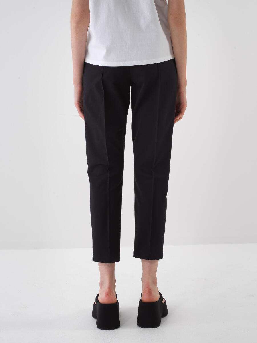 Siyah Regular Fit Pamuklu Sweat Pantolon - 4