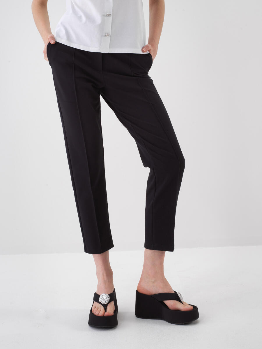 Siyah Regular Fit Pamuklu Sweat Pantolon