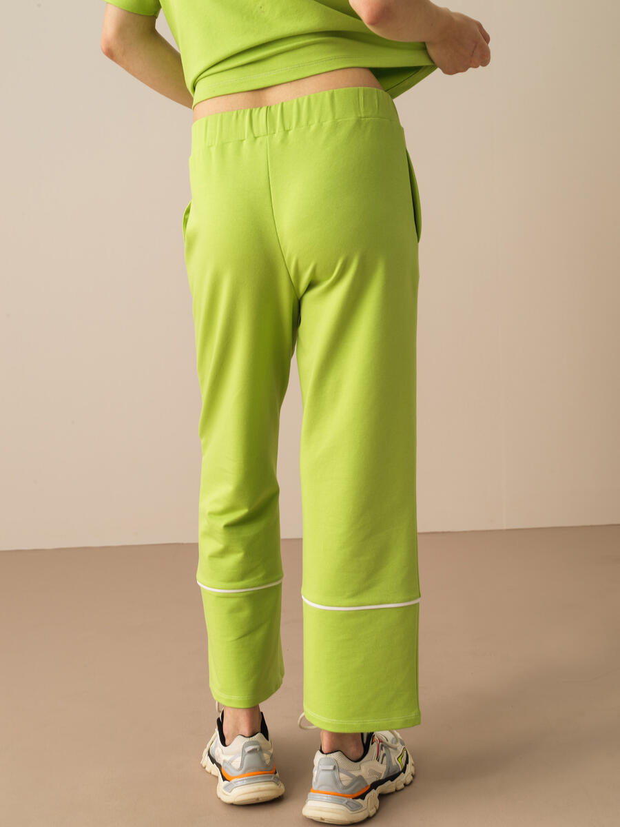 Yeşil Regular Fit Pamuklu Sweat Pantolon - 3